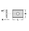 Plaquettes réversibles 2 tranchants 35° 60X12X1.5  CMT