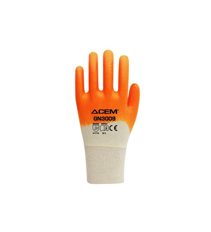 Gants 100% coton enduits nitrile GN3009 ACEM