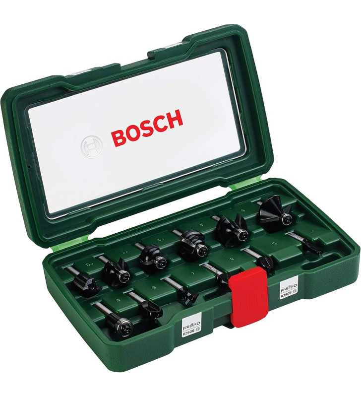 Coffret 12 fraises défonceuse 8mm BOSCH