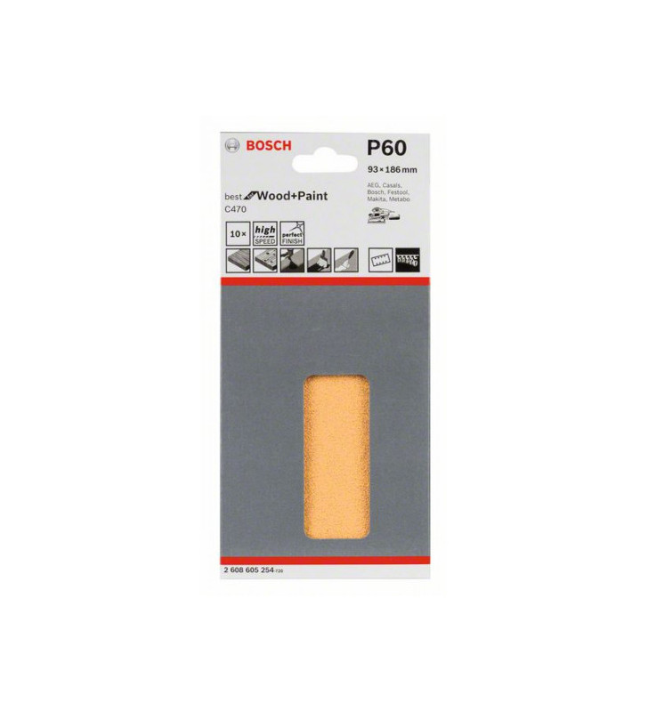 Feuille abrasif 186MM (10 PCS) BOSCH