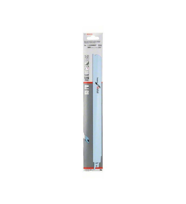 Jeu lame scie à sabre 300mm (5pcs) BOSCH