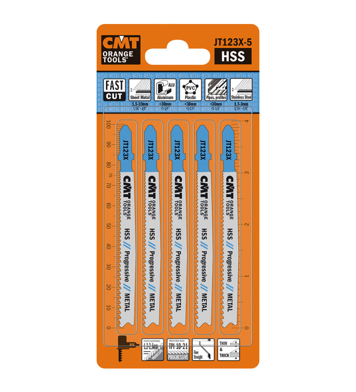 Jeu lame scie sauteuse HSS INOX/ALU (5pcs) CMT