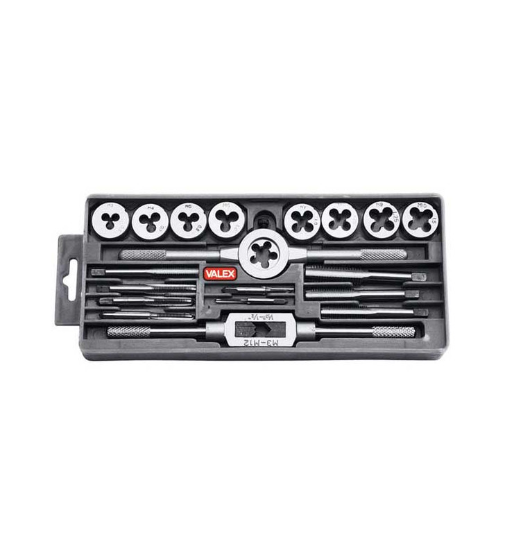 Coffret tarauds et filières 3-12 (20pcs) VALEX