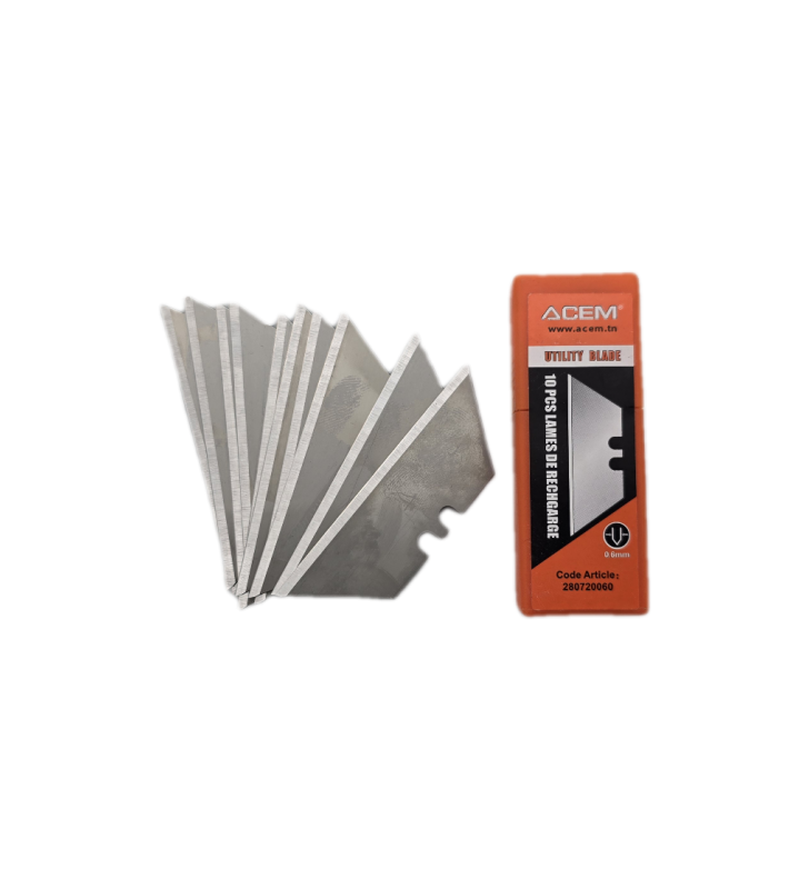 Jeu lame cutter trapèze 10 lames ACEM