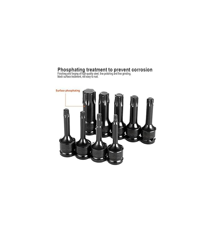 Coffret douille 1/2" torx 8 pcs