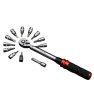 Clé dynamométrique avec douilles 1/4" 5-25NM 13pcs HARDEN