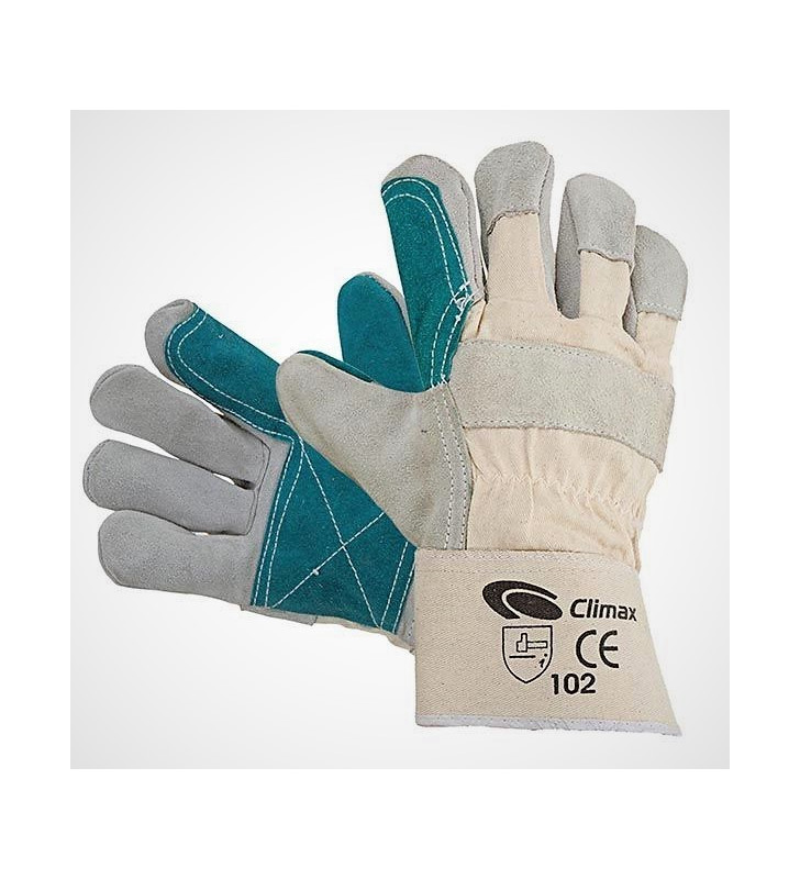 Gant cuir renforcé vert CLIMAX