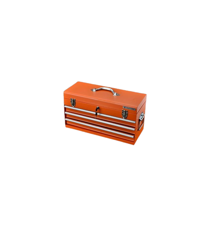 CAISSE A OUTILS METALLIQUE VIDE 3 TIROIRS HARDEN