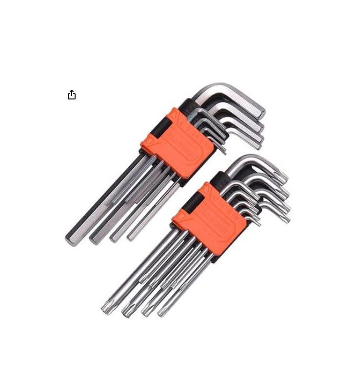 JEU CLE MALE ET TORX 18PCS  HARDEN