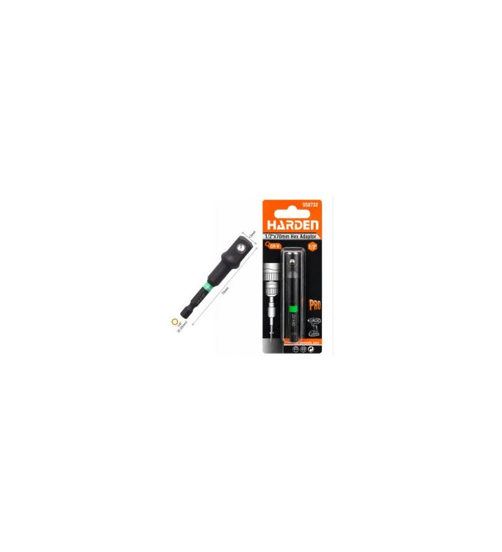 ADAPTATEUR DOUILLE HEX 1/2"X70MM HARDEN