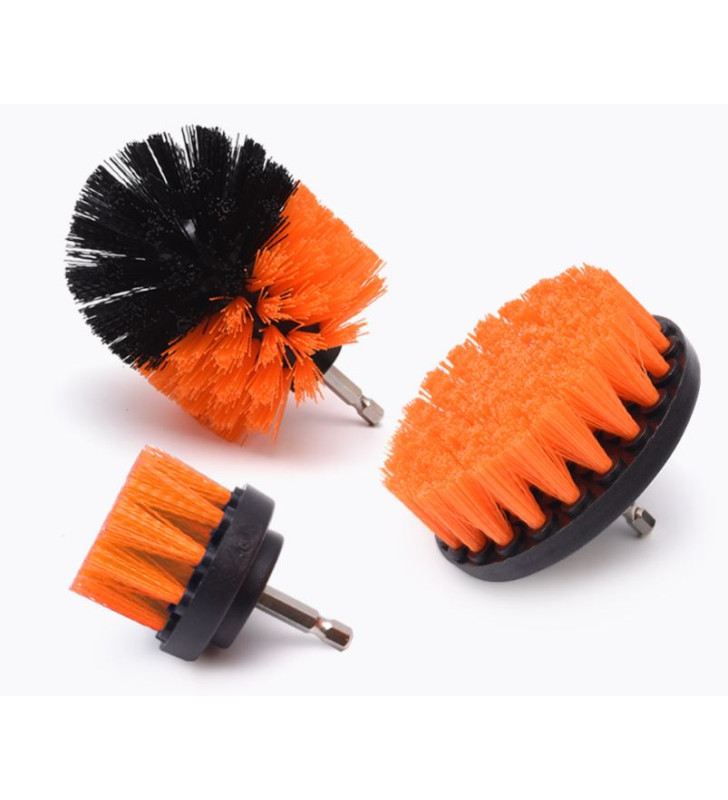 JEU DE BROSSES MEDIUM 1/4HEX 3PCS HARDEN