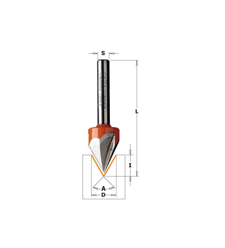 Fraise à pointe laser 60° Ø12,7mm CMT