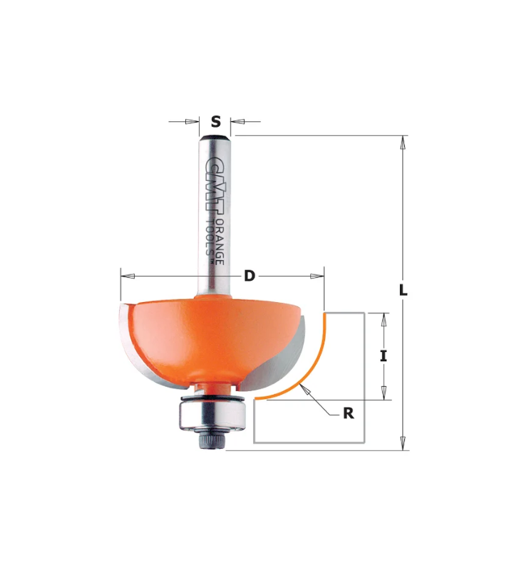 Fraise à congé avec roulement Ø22,2mm CMT