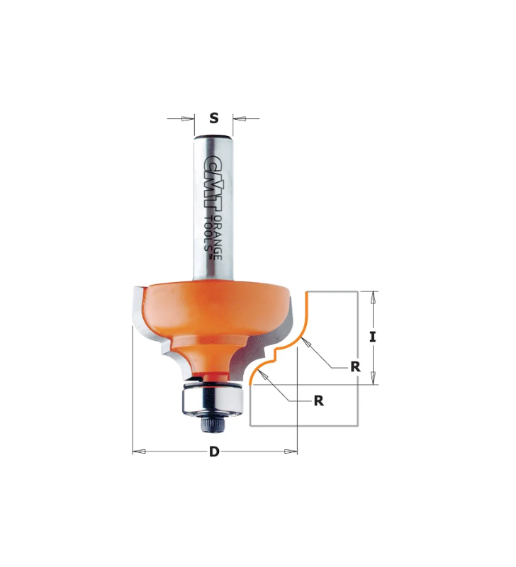 Fraise pour moulures décoratives avec feuillure Ø35mm S8 RH CMT