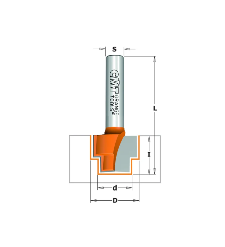 Fraise à défoncer double feuillure Ø19mm CMT