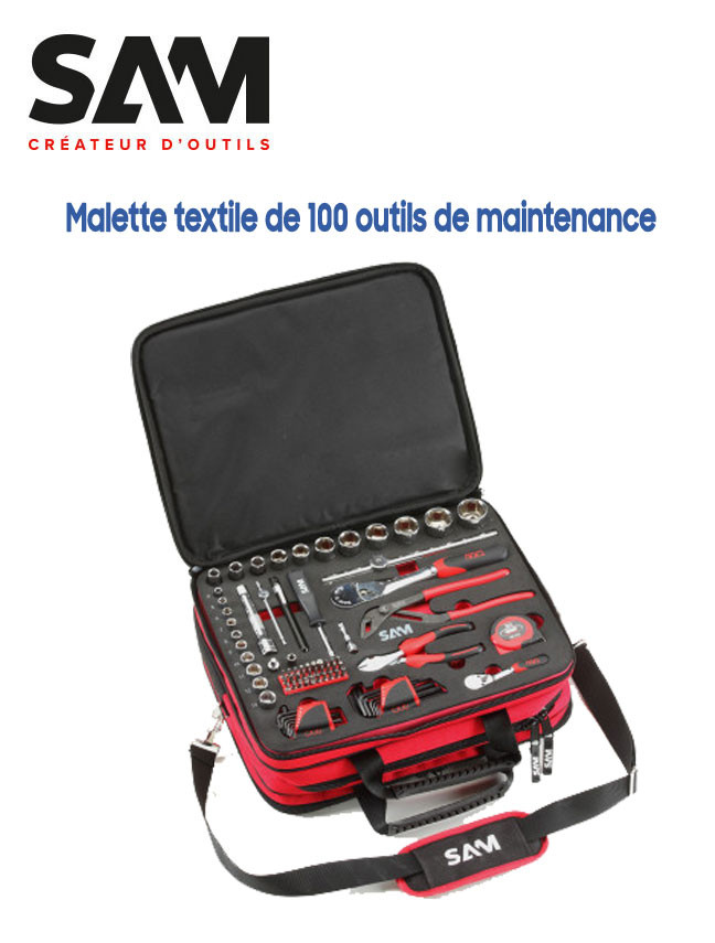 Valise textile 100 outils SAM