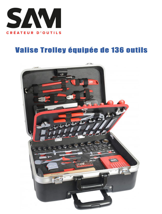 Valise Trolley 136 Outils SAM
